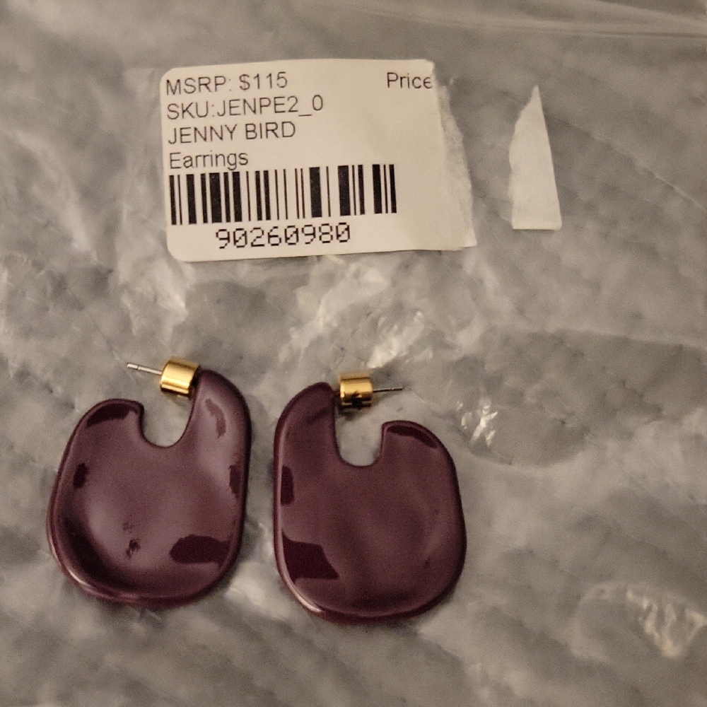 $115 JENNY BIRD MARGO PURPLE BERRY PIERCED EARRINGS Purple NEW